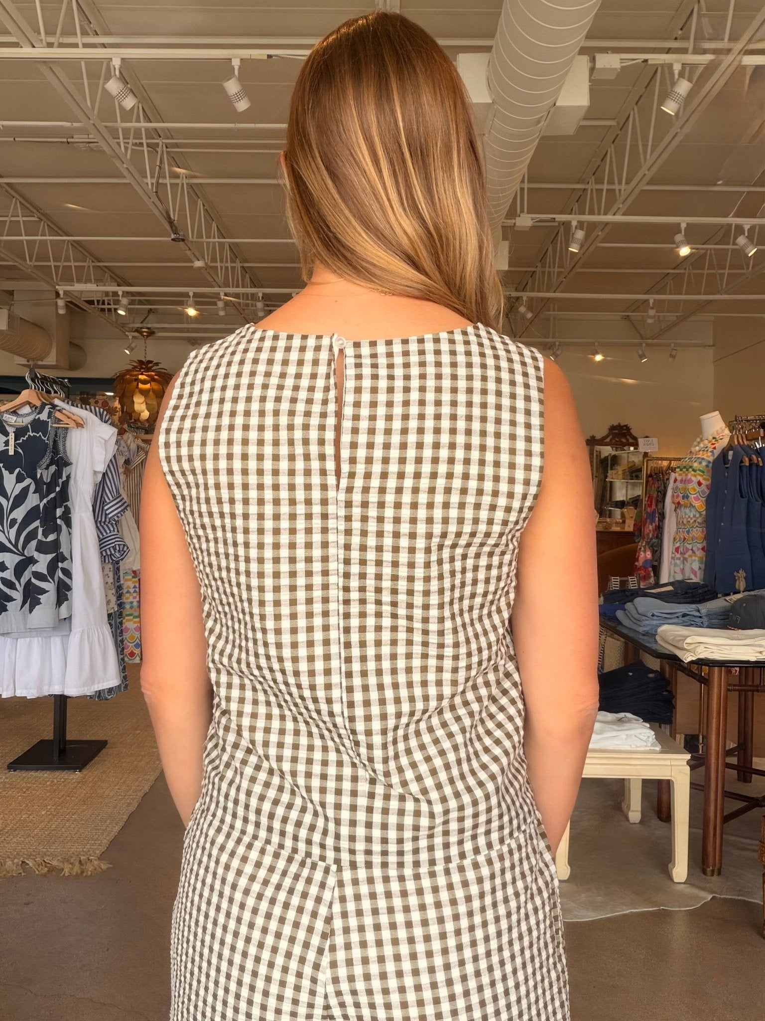 Better Days Gingham Shell - Elle Maxine