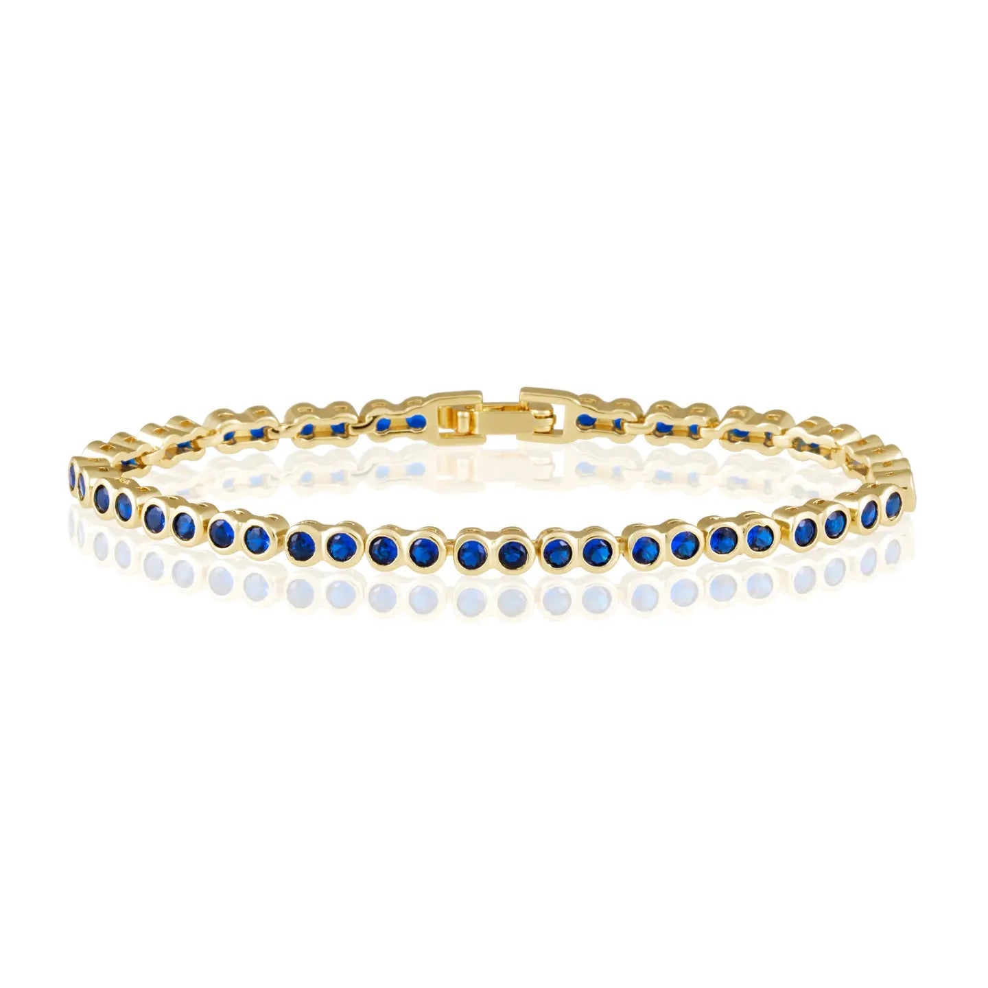 Bezel Bracelet - Blue - Elle Maxine