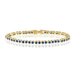 Bezel Bracelet - Blue - Elle Maxine