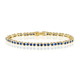 Bezel Bracelet - Blue - Elle Maxine