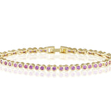 Bezel Bracelet - Pink - Elle Maxine