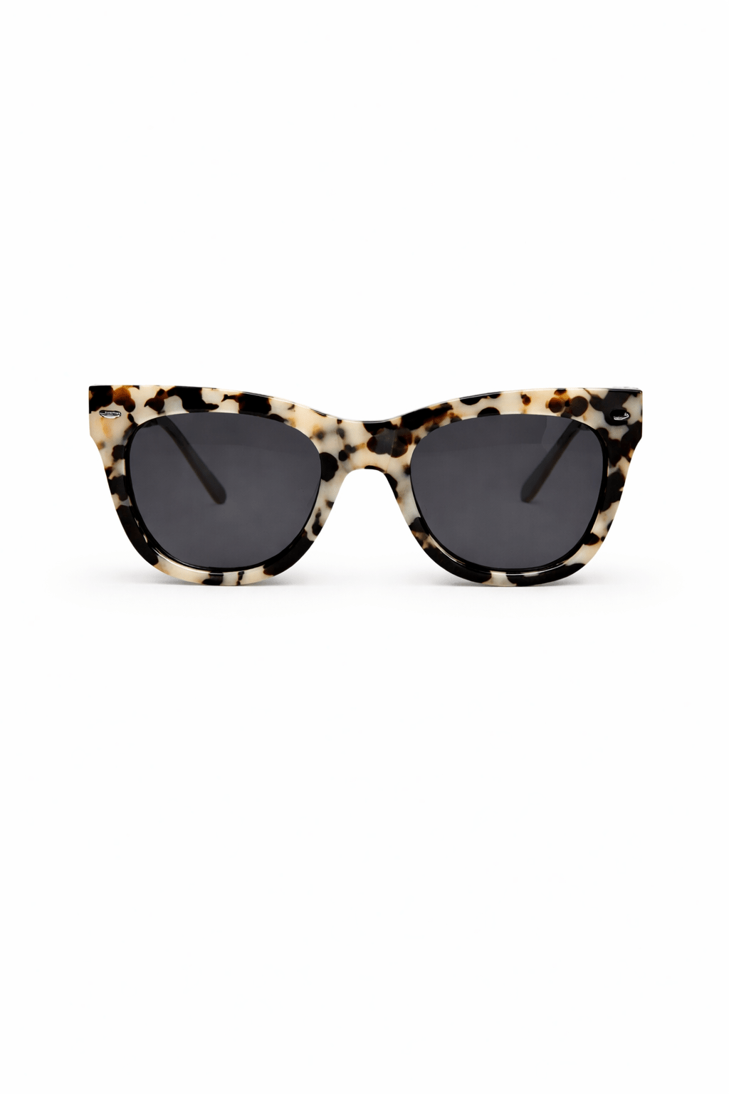 Billie Sunglasses - Snow Tort/Smoke - Elle Maxine