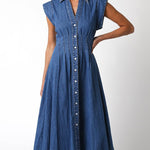 Blair Denim Midi Dress - Elle Maxine