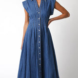 Blair Denim Midi Dress - Elle Maxine