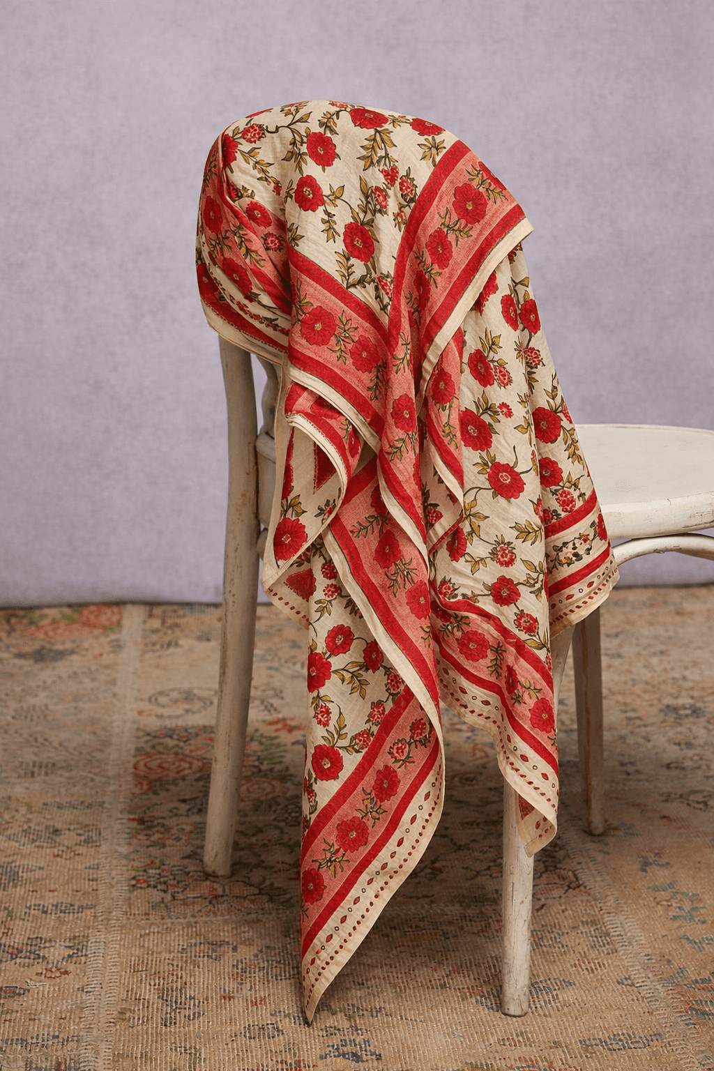 Block Printed Cotton Scarf - Elle Maxine