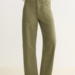 BNA Soft Curve Barrel Twill Pant - Laurel Green - Elle Maxine