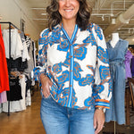 Bold Riviera Button Down Top - Elle Maxine