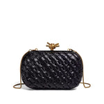 Bonsoir Woven Clutch - Black - Elle Maxine
