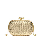Bonsoir Woven Clutch - Gold - Elle Maxine