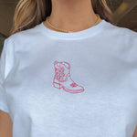 Boots Embroidered Tee - Elle Maxine