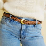 Braided Beatrice Belt - Brown - Elle Maxine