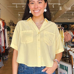 Brandon Button Down Top - Sunrise - Elle Maxine
