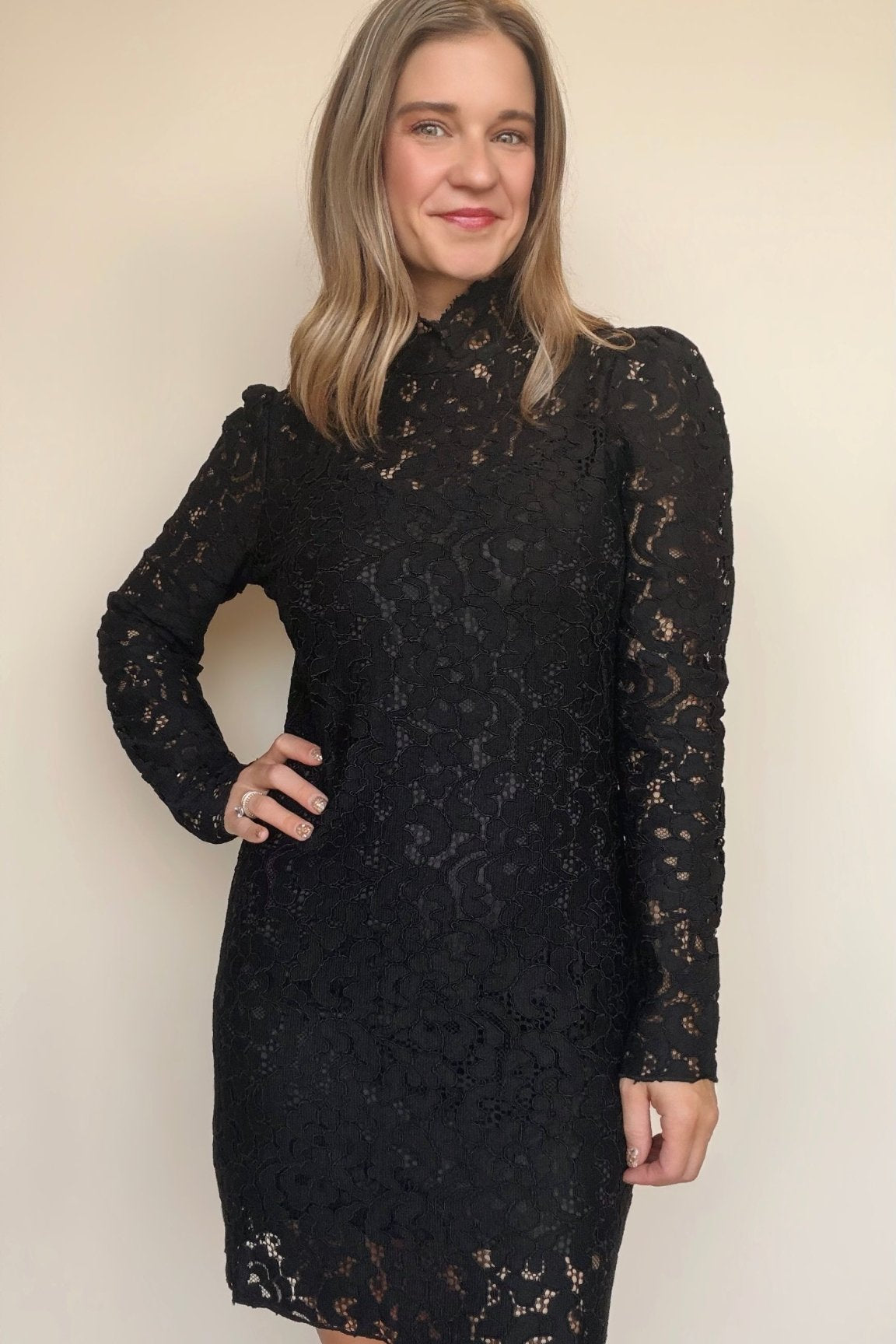 Braxton Lace Long Sleeve Dress - Elle Maxine