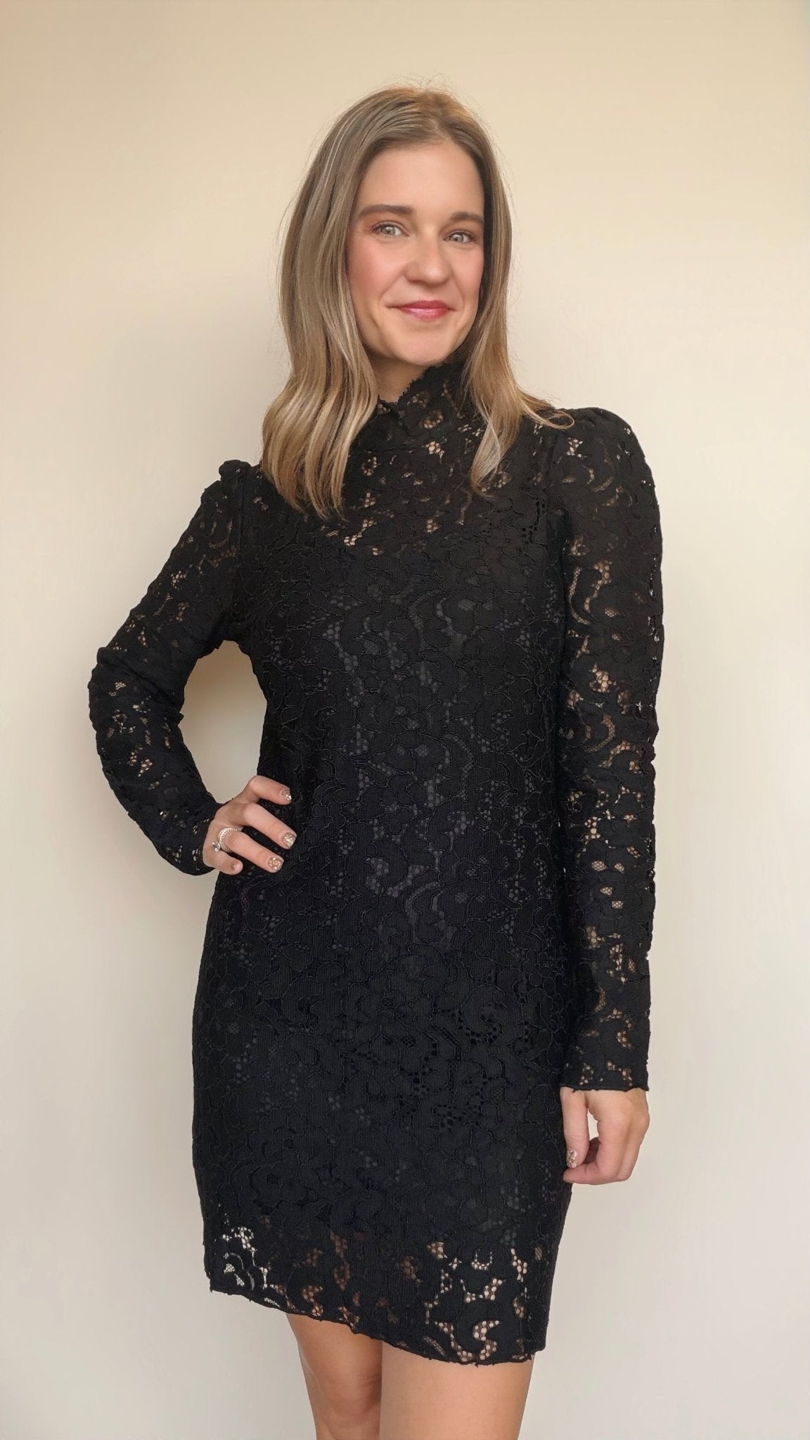 Braxton Lace Long Sleeve Dress - Elle Maxine