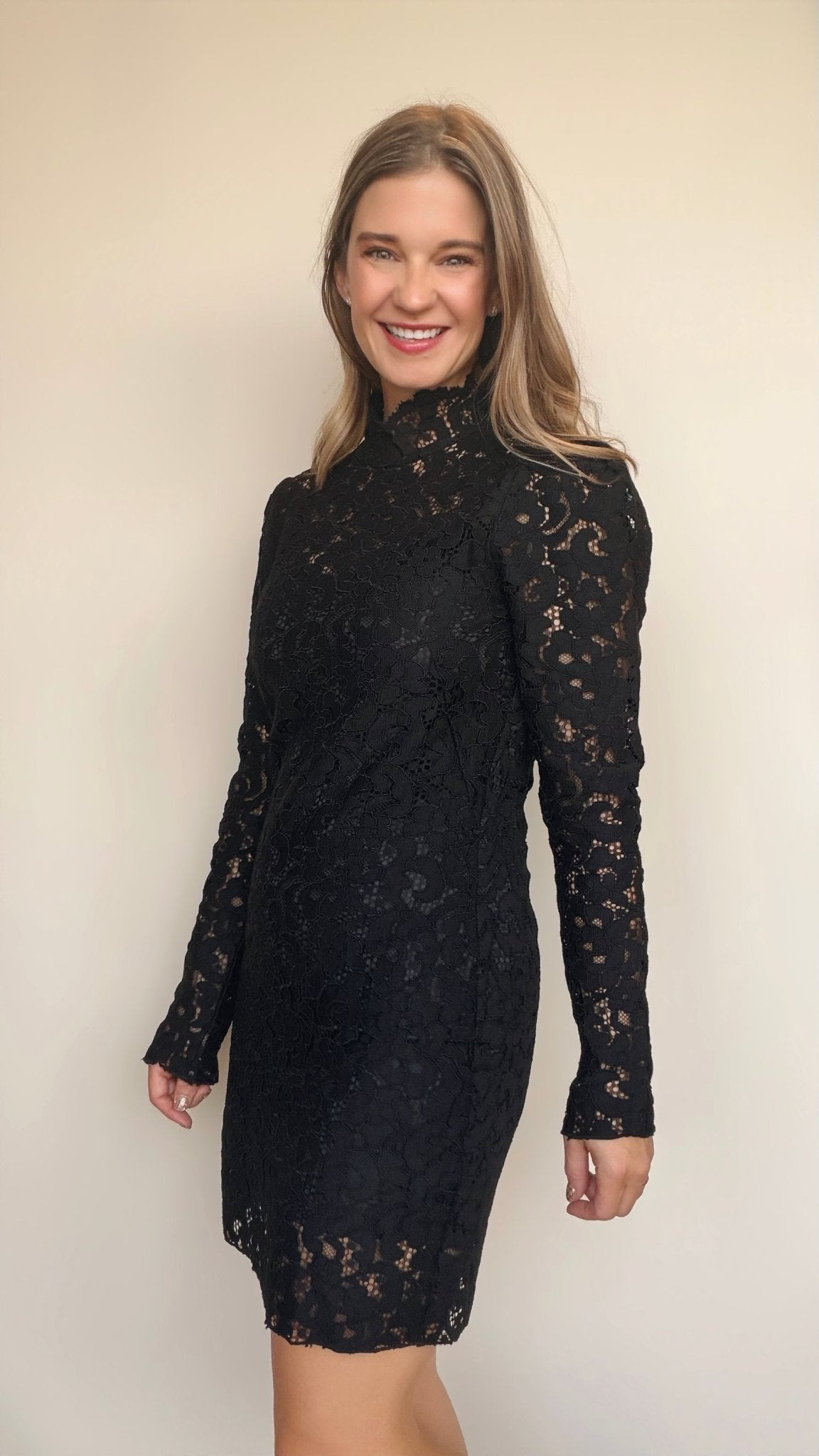 Braxton Lace Long Sleeve Dress - Elle Maxine