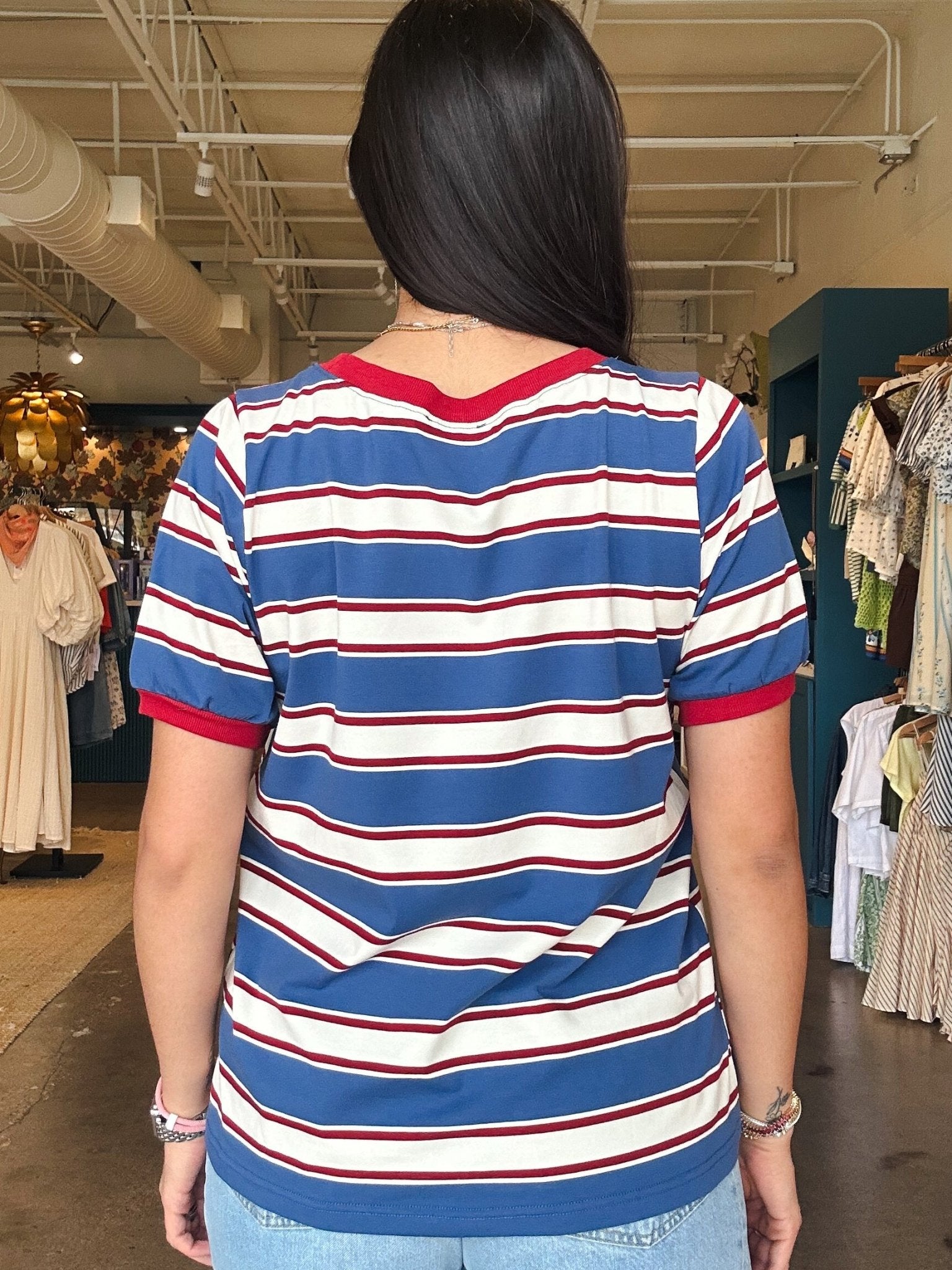 Brenna Stripe Tee - Elle Maxine