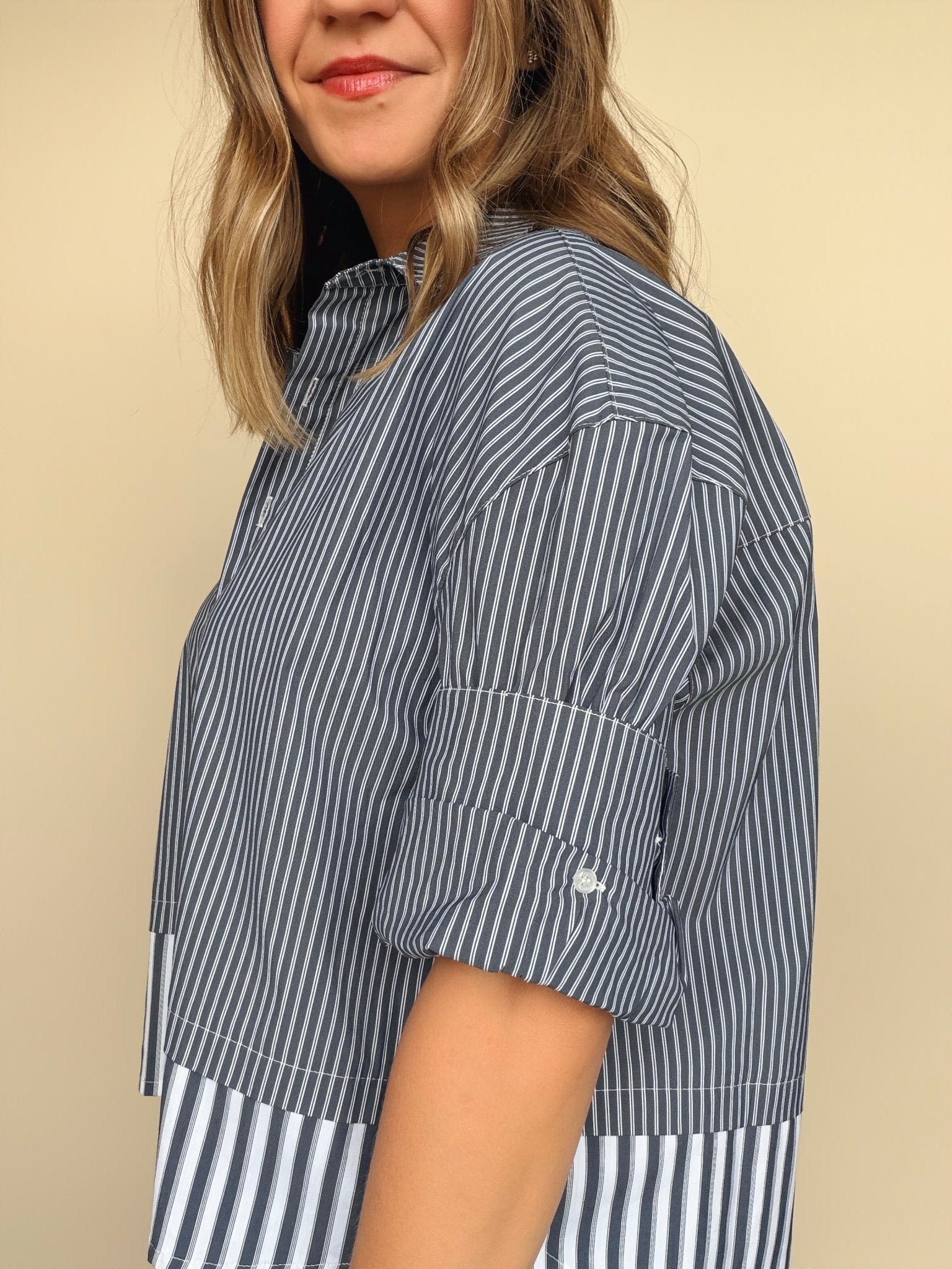 Brinley Layered Button Down Top - Elle Maxine
