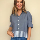 Brinley Layered Button Down Top - Elle Maxine