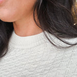 Britney Textured Knit Top - Cream - Elle Maxine