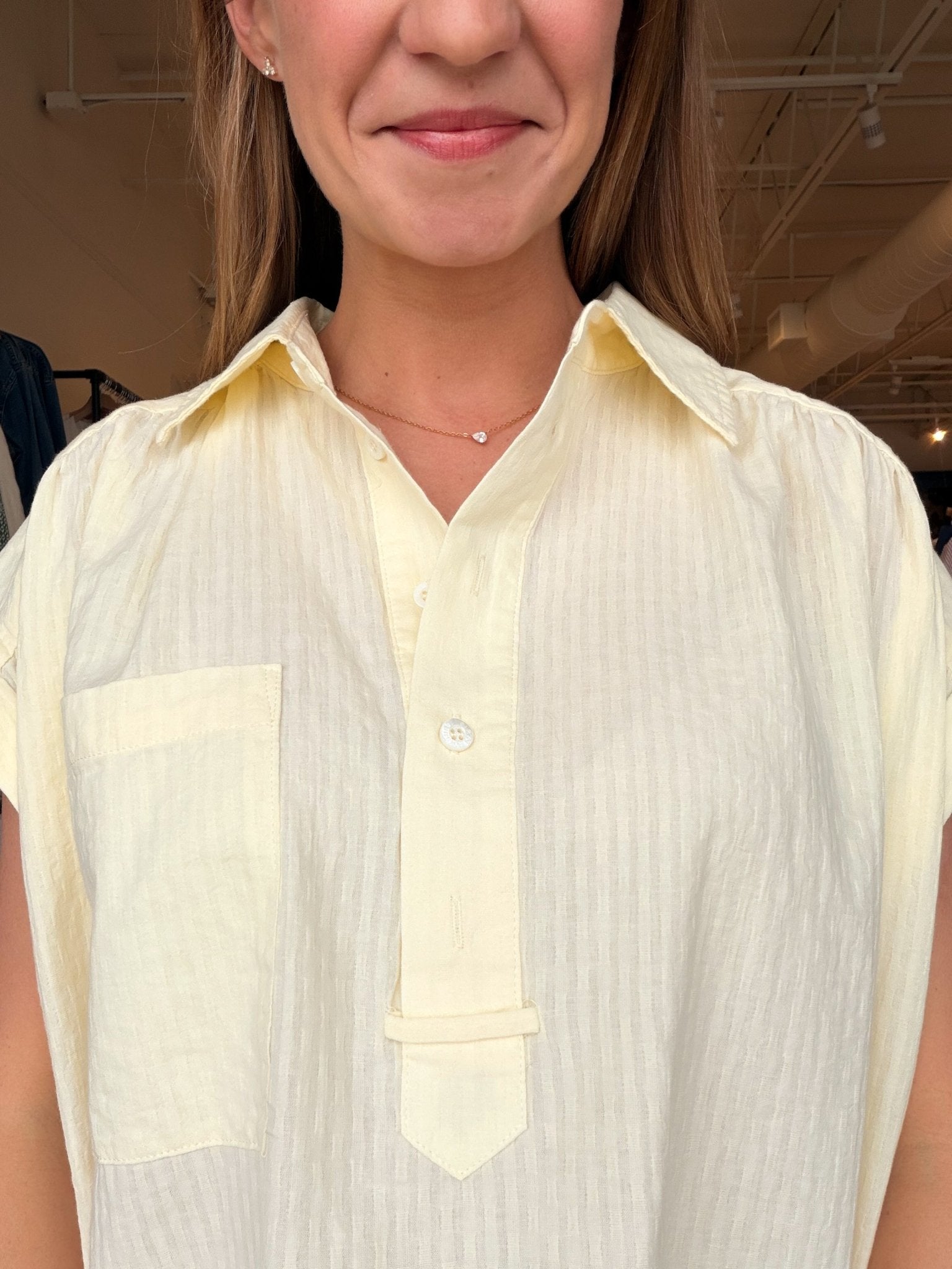 Brizea Collared Poplin Top - Elle Maxine