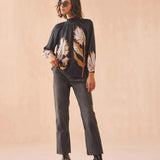 Brooke Blouse - Obsidian Floral - Elle Maxine