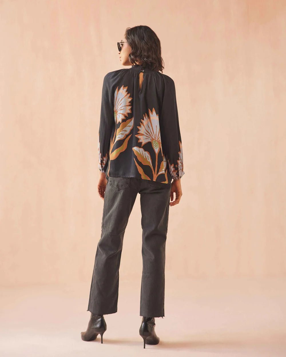 Brooke Blouse - Obsidian Floral - Elle Maxine