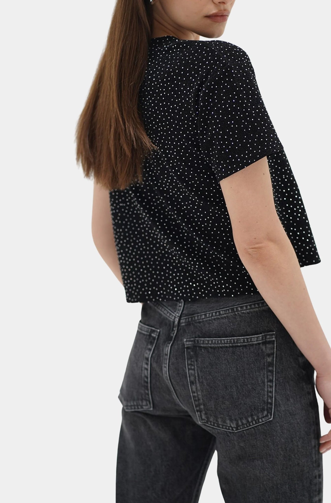 Brooklyn Studded Tee - Black - Elle Maxine