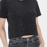 Brooklyn Studded Tee - Black - Elle Maxine