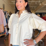 Buttercream Puff Sleeve Top - Elle Maxine