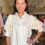 Buttercream Puff Sleeve Top - Elle Maxine