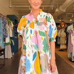 Butterfly Breeze Puff Sleeve Dress - Elle Maxine