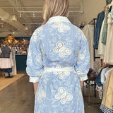 Butterfly Eyelet Belted Dress - Elle Maxine