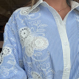 Butterfly Eyelet Belted Dress - Elle Maxine
