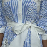 Butterfly Eyelet Belted Dress - Elle Maxine