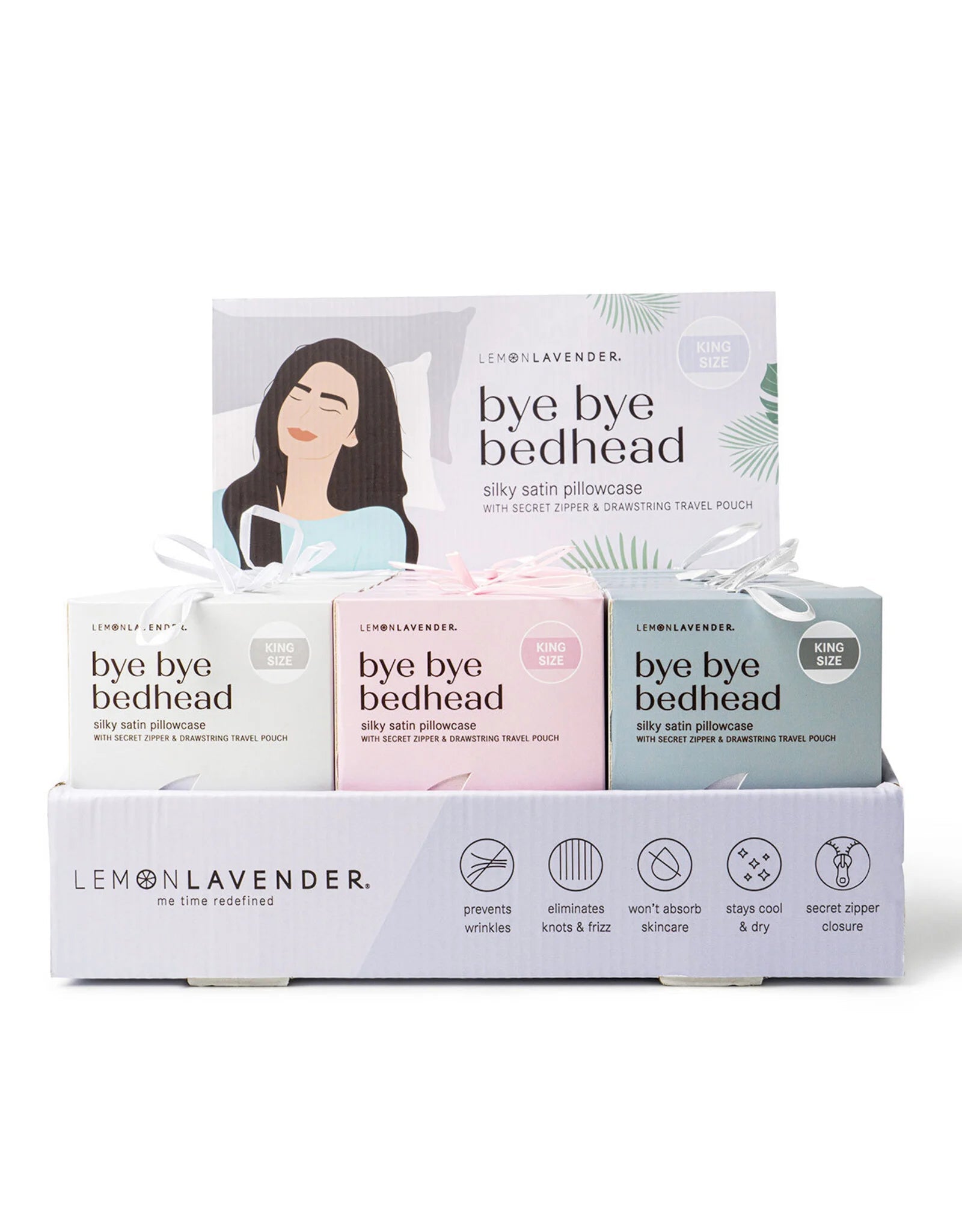 Bye Bye Bedhead Satin Pillowcase - Elle Maxine