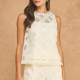 Suki Fringe Hem Sleeveless Top