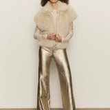 Cadence Straight Leg Pants - Gold - Elle Maxine