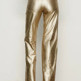 Cadence Straight Leg Pants - Gold - Elle Maxine