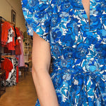 Cala Dress - Blue Peonies - Elle Maxine