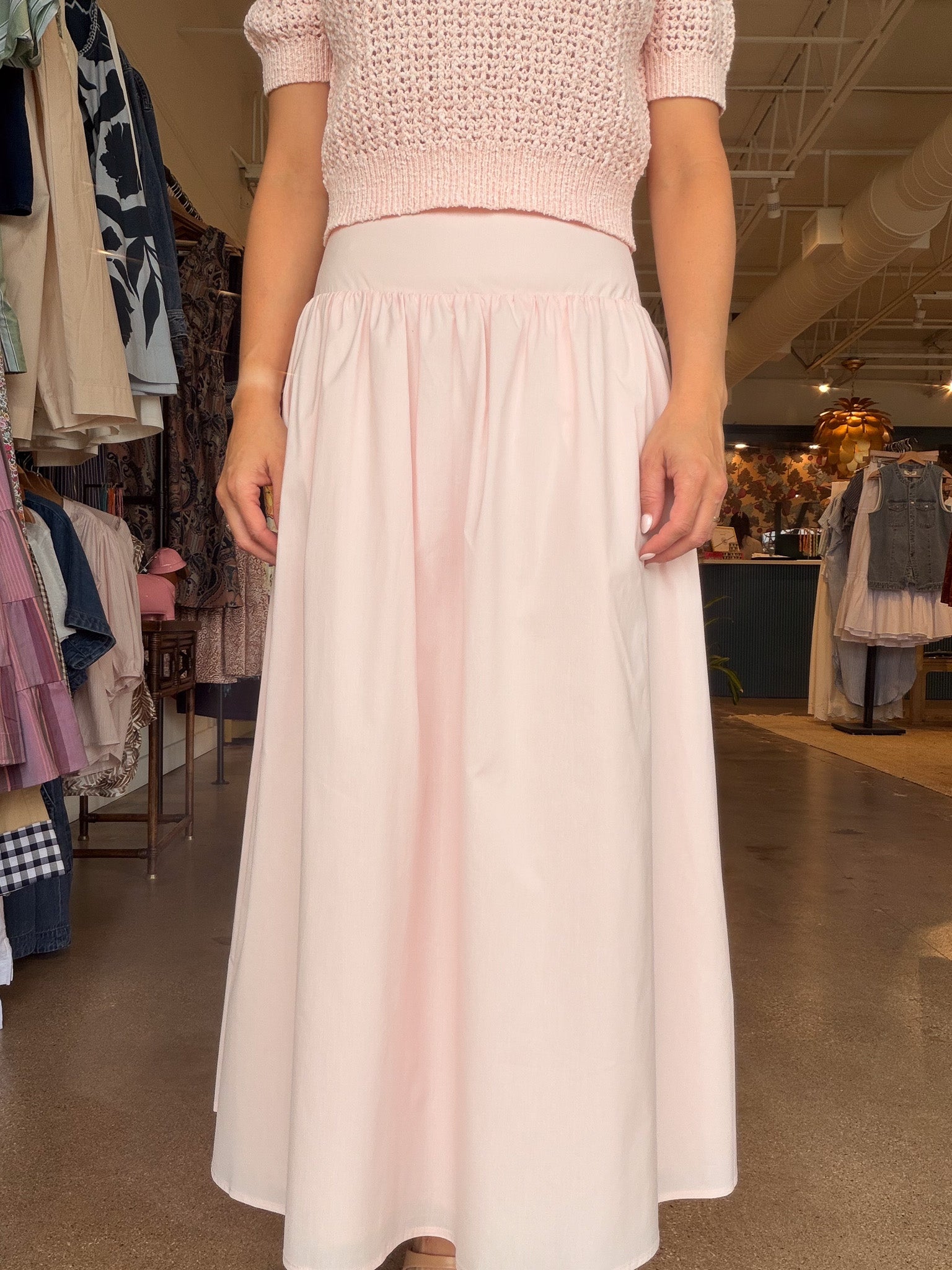 Calla Maxi Skirt - Soft Pink - Elle Maxine