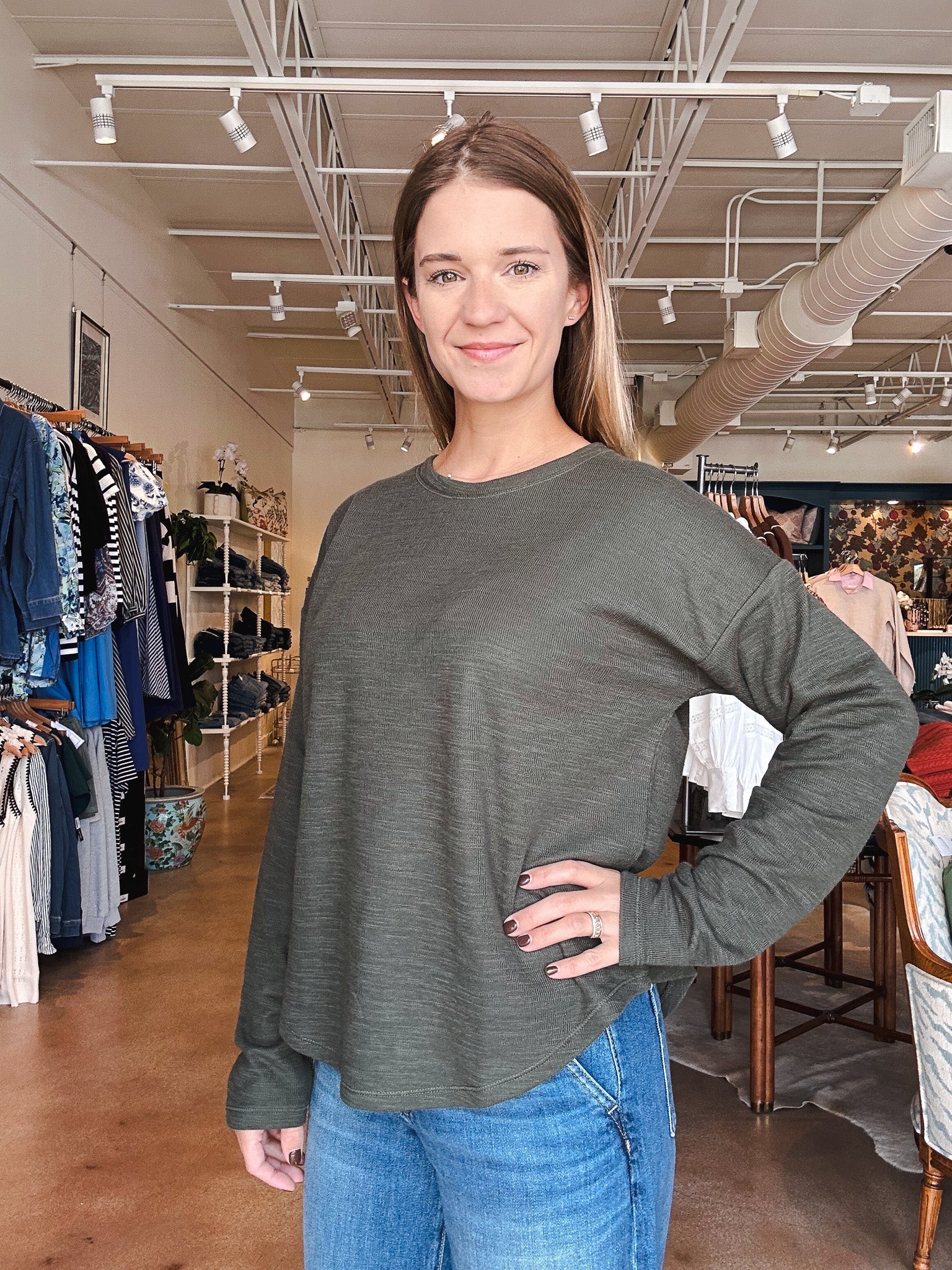 Callista Long Sleeve Tee - Elle Maxine