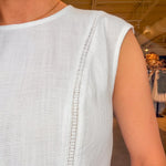 Carly Crochet Tank - White - Elle Maxine