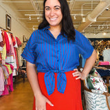Carmelle Shirt - Electric Blue - Elle Maxine