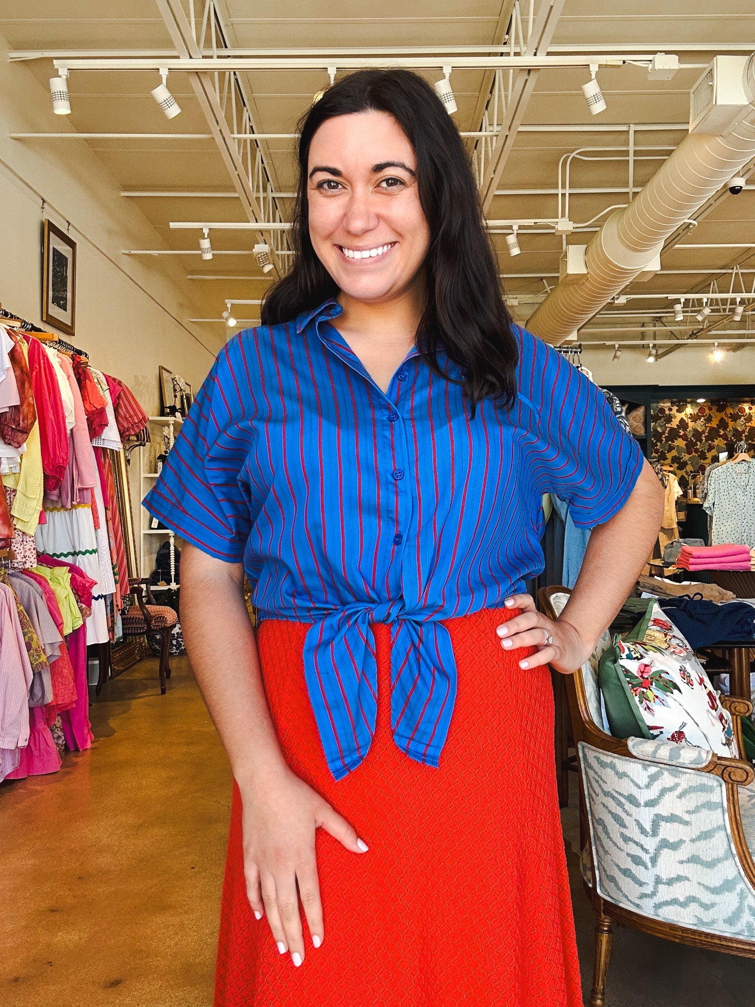Carmelle Shirt - Electric Blue - Elle Maxine