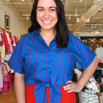 Carmelle Shirt - Electric Blue - Elle Maxine