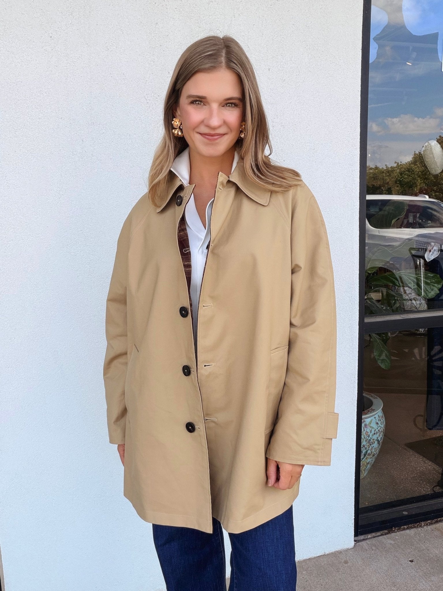 Carolina Short Trench Coat - Elle Maxine