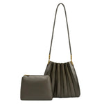 Carrie Pleated Bag - Olive - Elle Maxine
