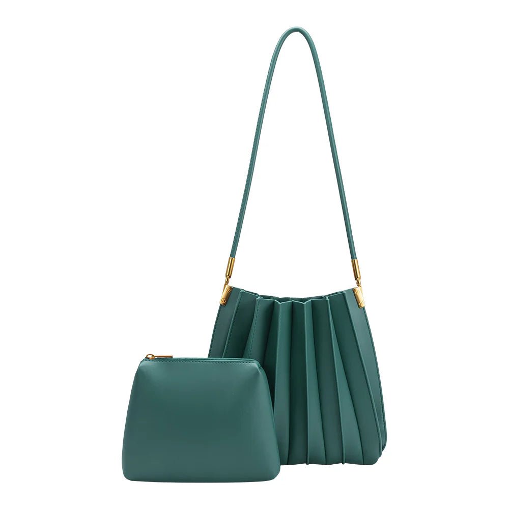 Carrie Pleated Bag - Peacock - Elle Maxine