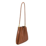Carrie Pleated Bag - Saddle - Elle Maxine