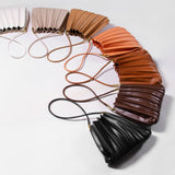Carrie Pleated Shoulder Bag - Chocolate - Elle Maxine